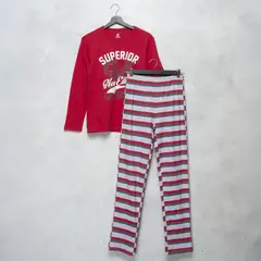 FEDERATION - Pijama para Niño 2 piezas Cintura elásticada Manga larga de Algodón