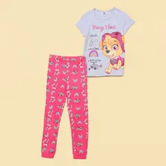 PAW PATROL - Pijama para Niña 2 piezas Cintura elásticada Manga corta