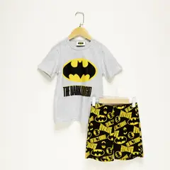 undefined - Pijama para Niño 2 piezas con Estampado Cintura elásticada Batman Manga corta DC Originals