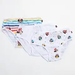 MINNIE - Panty Niña de Pack de 3 unidades en Algodón