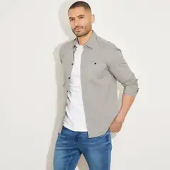 MOSSIMO - Camisa Hombre Manga larga de Algodón