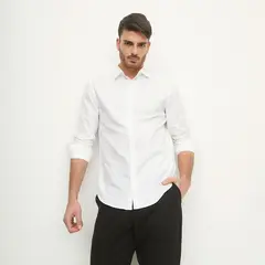 BASEMENT - Camisa Hombre Manga larga de Algodón