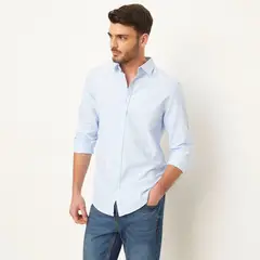 BASEMENT - Camisa Hombre Manga larga de Algodón