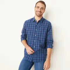 NEWPORT - Camisa Hombre de Cuadros Manga larga de Algodón