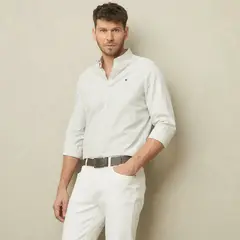 WOLF & HANK - Camisa Hombre Manga larga Slim de Algodón
