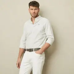 WOLF & HANK - Camisa Hombre Manga larga Slim de Algodón