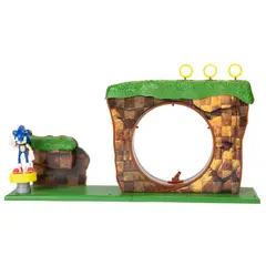 undefined - Set de juego Sonic zona de la colina verde accesorios incluidos, para mayores de 3 años