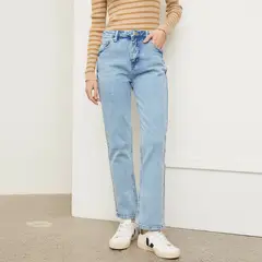 BASEMENT - Jean Recto Mujer Tiro medio