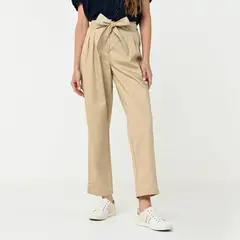 NEWPORT - Pantalón Recto para Mujer Tiro medio de Algodón