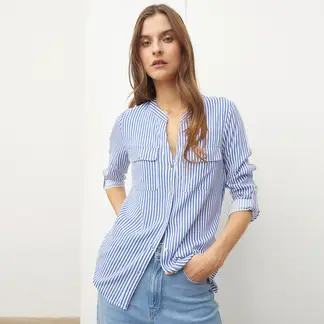 BASEMENT - Camisa Mujer Estampado Manga larga