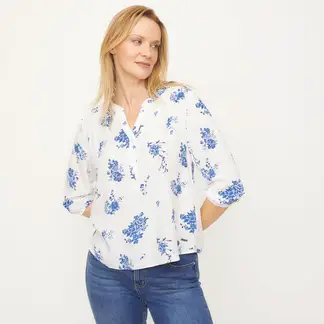 NEWPORT - Blusa Mujer con Estampado Manga 3/4
