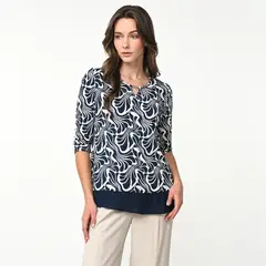 STEFANO COCCI - Blusa Mujer con Estampado Manga 3/4