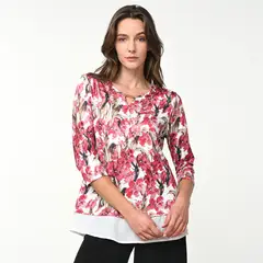 SOUTHLAND - Blusa Mujer con Estampado Manga 3/4