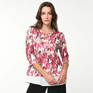 SOUTHLAND - Blusa Mujer con Estampado Manga 3/4
