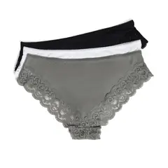 BLU - Hipsters Pack de 3 Encaje Mujer