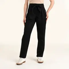 NEWPORT - Pantalón Recto para Mujer Tiro medio de Algodón