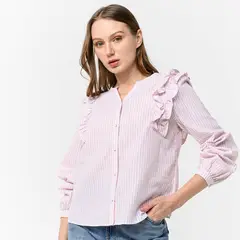 UNIVERSITY CLUB - Blusa para Mujer Manga larga de Algodón