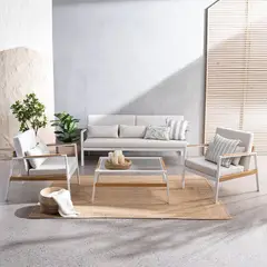 BASEMENT HOME - Juego de living de terraza Glasgow 5 puestos - 0% Interés a 3, 6 o 12 Cuotas Pagando con tu CMR Banco Falabella