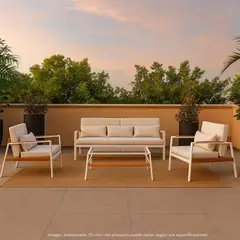 BASEMENT HOME - Juego de living de terraza Glasgow 5 puestos - 0% Interés a 3, 6 o 12 Cuotas Pagando con tu CMR Banco Falabella