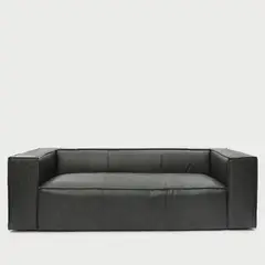 BASEMENT HOME - Sofá en Cuero 3 puestos Kent 226 x 99 x 68 cm