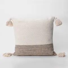 BASEMENT HOME - Cojín BOHO BICOLOR 45 x 45 cm