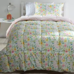 MICA KIDS - Edredón Infantil con exterior y relleno de Poliéster 300 GSM Poppy. Edredón Estampado para cama Sencillo y doble.