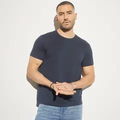 MOSSIMO - Camiseta Hombre Manga corta con Logo de Algodón