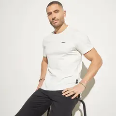 MOSSIMO - Camiseta Hombre Manga corta con Logo de Algodón
