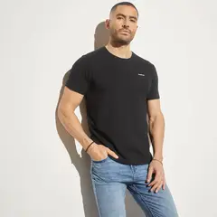 MOSSIMO - Camiseta Hombre Manga corta con Logo de Algodón