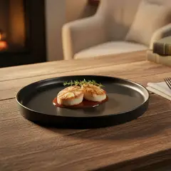 BASEMENT HOME - Bandeja Redonda 25Cm Gres Negro