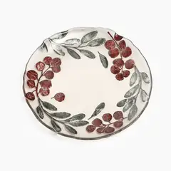 ROBERTA ALLEN - Platos de postre Vidrio 21Cm Eucalyptus Rojo