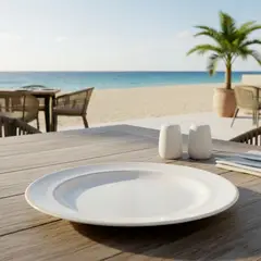 BASEMENT HOME - Platos de ensalada Melamina Blanco 22.5Cm