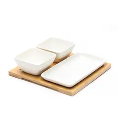 BASEMENT HOME - Bowls Set 2 + Fuente + Tabla Bambu