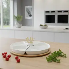 BASEMENT HOME - Chip Dip + 6 Pinchos + Tabla Bambu 13Pzs