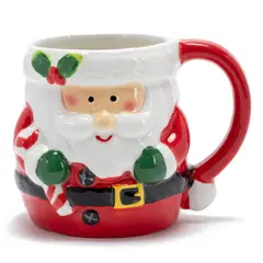 ROBERTA ALLEN - Platos de postre Cerámica Mug Navidad Santa