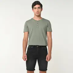 BEARCLIFF - Bermuda de jean Hombre Denim