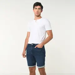 BEARCLIFF - Bermuda de jean Hombre Denim