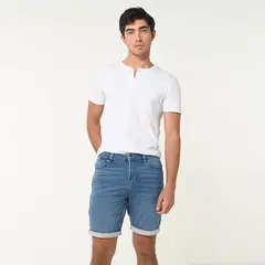 BEARCLIFF - Bermuda de jean Hombre Denim
