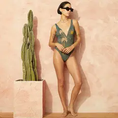 DENIMLAB - Vestido de baño Enterizo con estampado