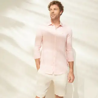 CASCAIS - Camisa Hombre Manga larga Slim de Lino Cascais.