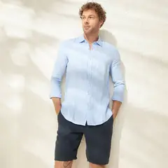 CASCAIS - Camisa Hombre Manga larga Slim de Lino Cascais.