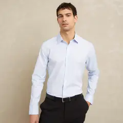 WOLF&HANK - Camisa Hombre Manga larga Slim de Algodón