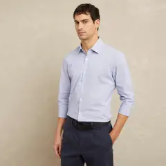 WOLF & HANK - Camisa Hombre Manga larga Slim de Algodón WOLF&HANK