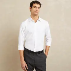 WOLF & HANK - Camisa formal Hombre Manga larga Slim de Algodón