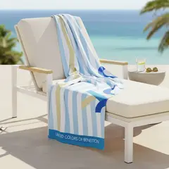 BENETTON - Toalla infantil 360 g LIME 71 x 148 cm