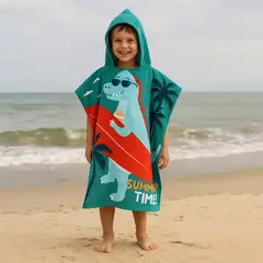 MICA KIDS - Toalla infantil 200 g SURF DINO 60 x 120 cm