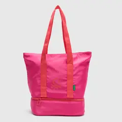 BENETTON - Bolso Playero 37 x 16 cm con Bolsillo Cooler
