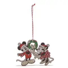 DISNEY - Adorno de Árbol Disney: Mickey y Minnie 9.5 cm