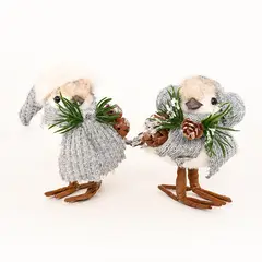 MICA - Adorno de Árbol: Set x2 Ave 13 cm