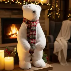 MICA - Peluche Navideño: Oso Bufanda 24 cm
